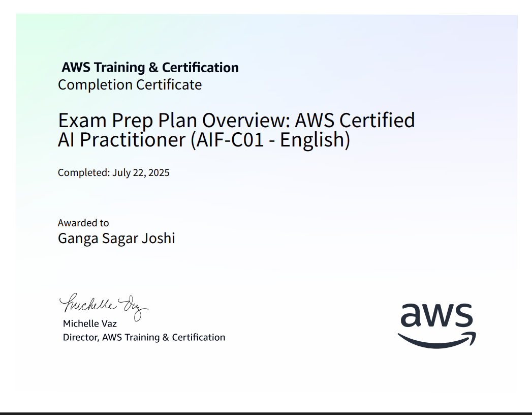 Professional Training Certificate