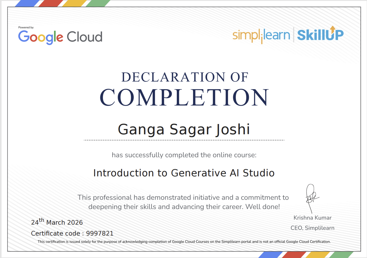 Generative AI Certificate