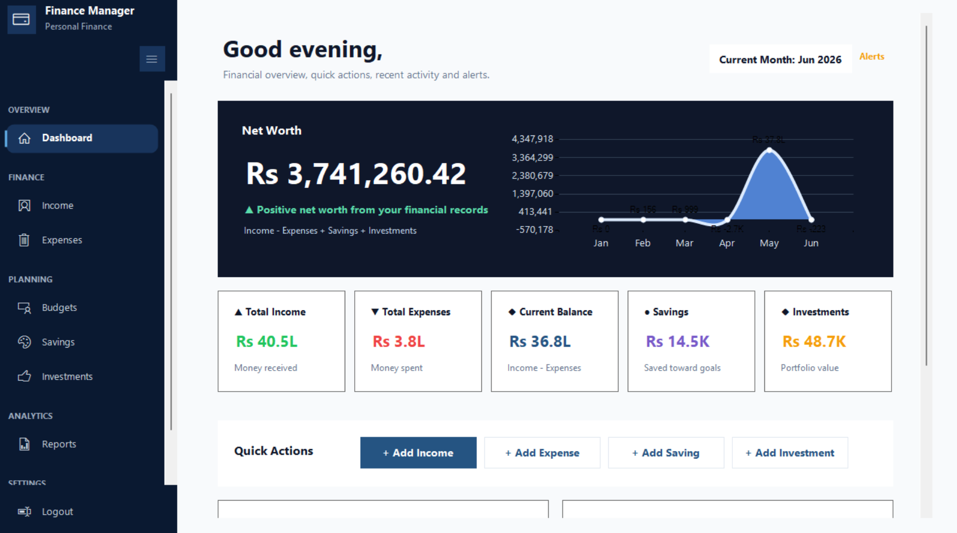 Income and Expense Tracker System